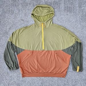 Prana X Sorel Wandering Soul Colorblock Hooded Pullover Jacket Grass Green Sz L